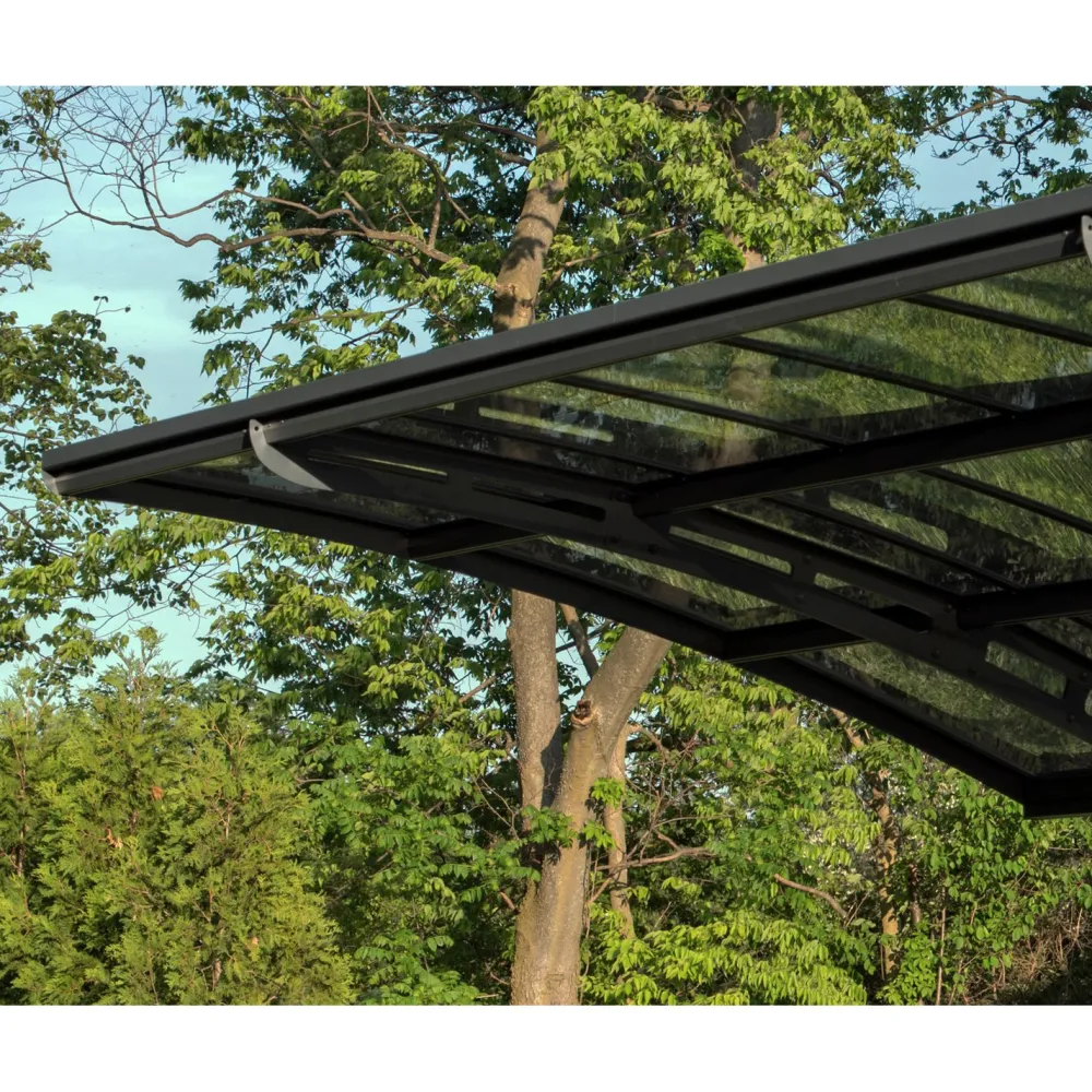 Autokatos Arizona Breeze, 13.8m², yhdelle autolle, tummanharmaa/harmaa*Palram-Canopia Hot