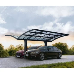 Discount Autokatos Arizona Breeze Wings&Arch, 26.9m², kahdelle autolle, tummanharmaa/harmaa Autotallit Ilman Rakennuslupaa|Autokatokset