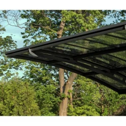Discount Autokatos Arizona Breeze Wings&Arch, 26.9m², kahdelle autolle, tummanharmaa/harmaa Autotallit Ilman Rakennuslupaa|Autokatokset