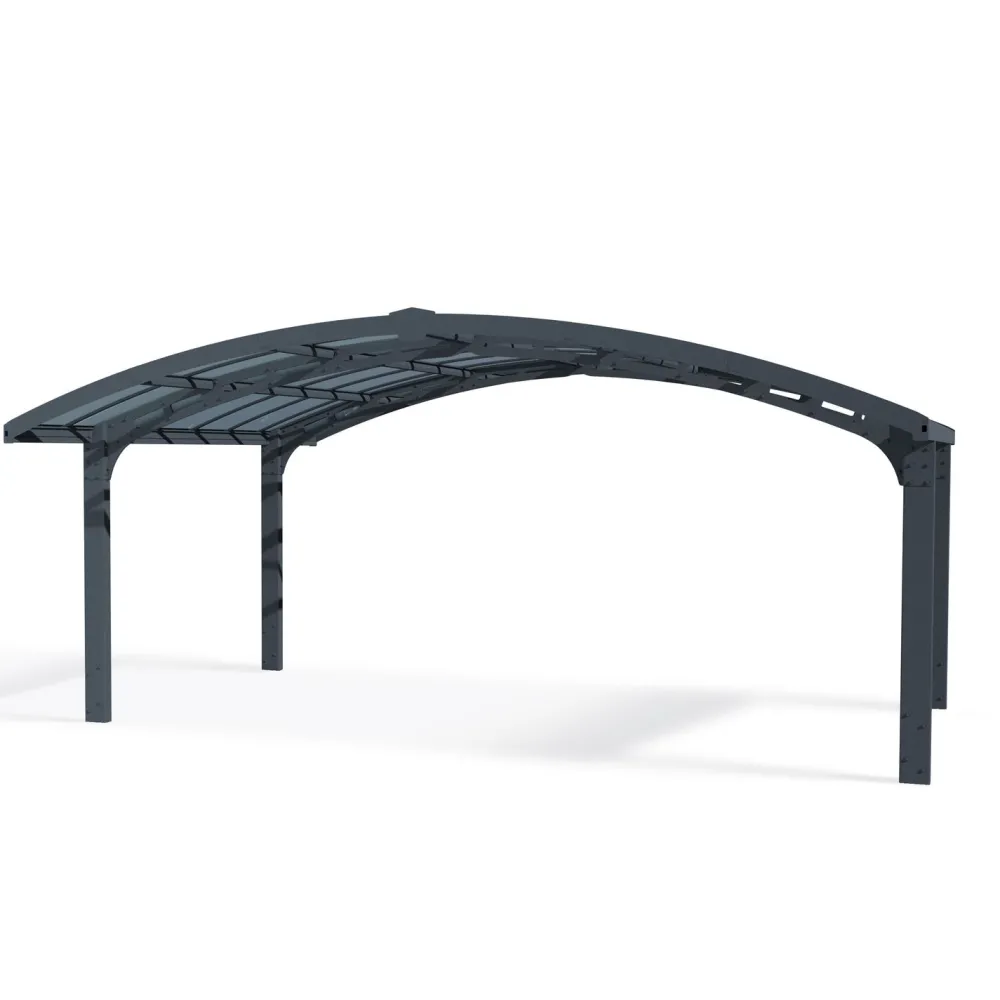 Discount Autokatos Arizona Breeze Wings&Arch, 26.9m², kahdelle autolle, tummanharmaa/harmaa Autotallit Ilman Rakennuslupaa|Autokatokset