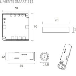 Automaattinen on/off ovikytkin Smart 512 IR himmennin IP20 eri määriä*Limente New