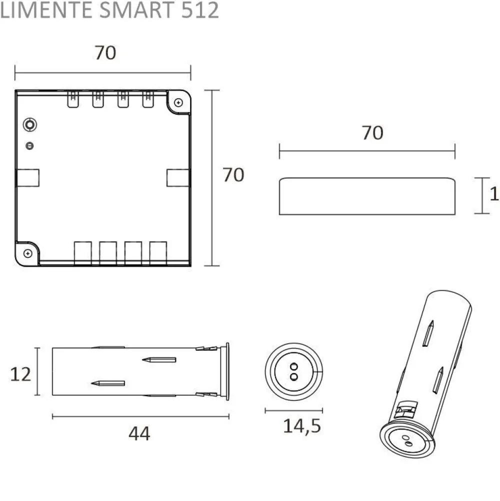 Automaattinen on/off ovikytkin Smart 512 IR himmennin IP20 eri määriä*Limente New