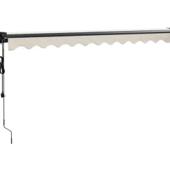 Outlet Automaattisesti sisäänkelattava markiisi kerma 3x2,5 m Markiisit