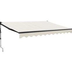 Outlet Automaattisesti sisäänkelattava markiisi kerma 3x2,5 m Markiisit