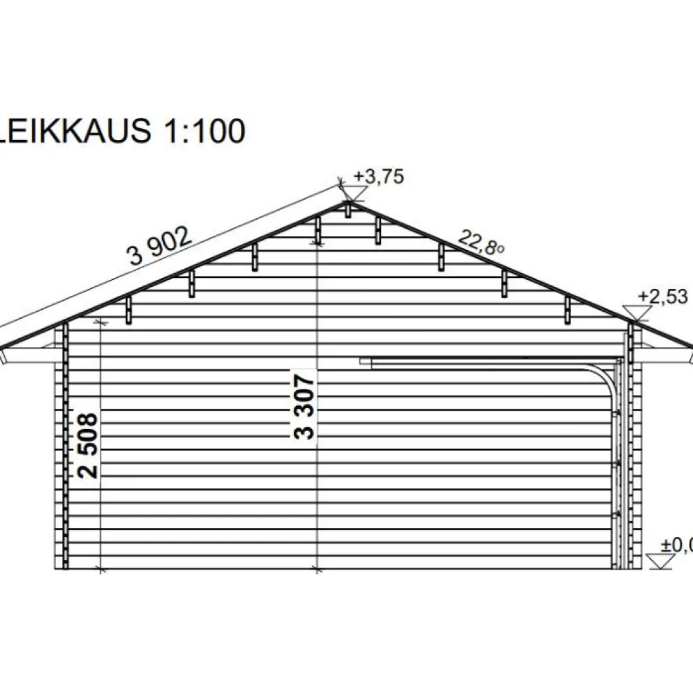 Discount Autotalli ja autokatos AT30KL, 29.9m² + 24m² Autotallit Kahdelle Autolle