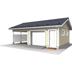 Autotalli ja -katos C1, 31m² Autotallit Kahdelle Autolle