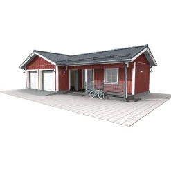 Best Autotalli ja vaja E6, 58.5m² Autotallit Kahdelle Autolle