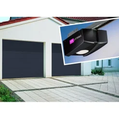 Discount Autotallin nosto-ovipaketti Nordic 2500x2000mm vaakauritettu + avaaja Liftronic 500 valkoinen Autotallinovet|Autotallinovet