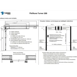 Autotallin nosto-ovi 820E leveä vaakaura puukuvio eri vaihtoehtoja*Turner Discount