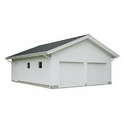Autotallin runkopaketti, kahden auton kylmä talli, kerrosala 59,7 m²*Timburg Online