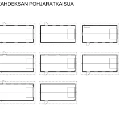 New Autotallin runkopaketti, yhden auton kylmä talli, kerrosala 37 m² Autotallit Yhdelle Autolle|Autotallien Runkopaketit