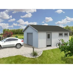 Autotalli Andre nosto-ovella 28,5 m² Autotallit Ilman Rakennuslupaa|Autotallit Yhdelle Autolle