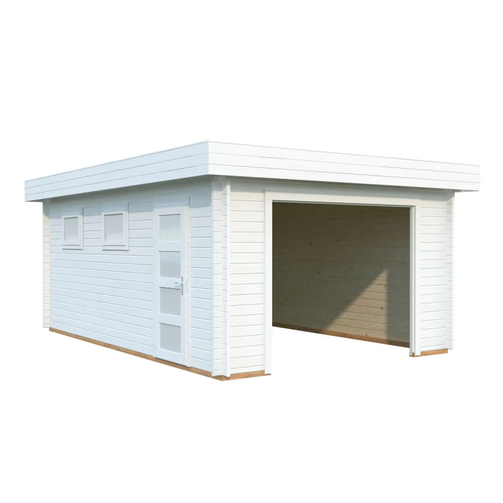 Clearance Autotalli Rasmus, ilman ovea, 19m² FR44-3857-7 Autotallit Ilman Rakennuslupaa