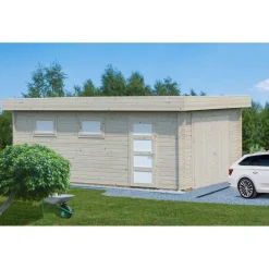 Autotalli Rasmus, puuovella, 19m² FR44-3857-6*Palmako Clearance