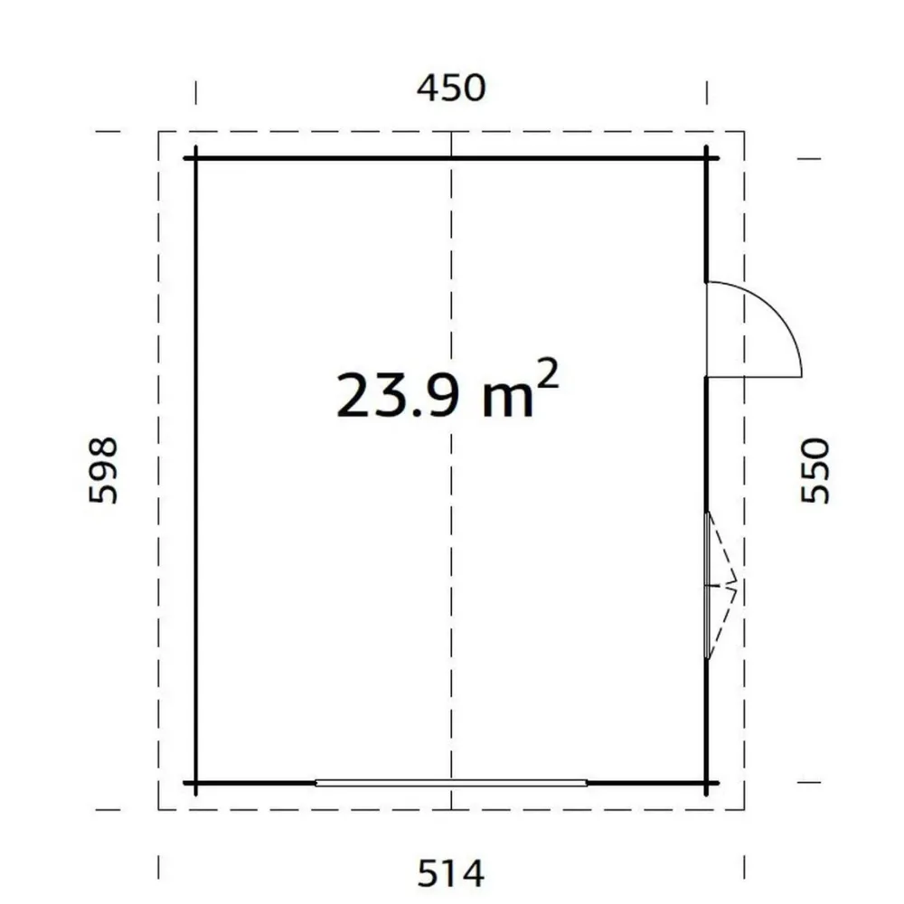 Autotalli Roger, ilman ovea, 23,9m² FR44-4757*Palmako Sale