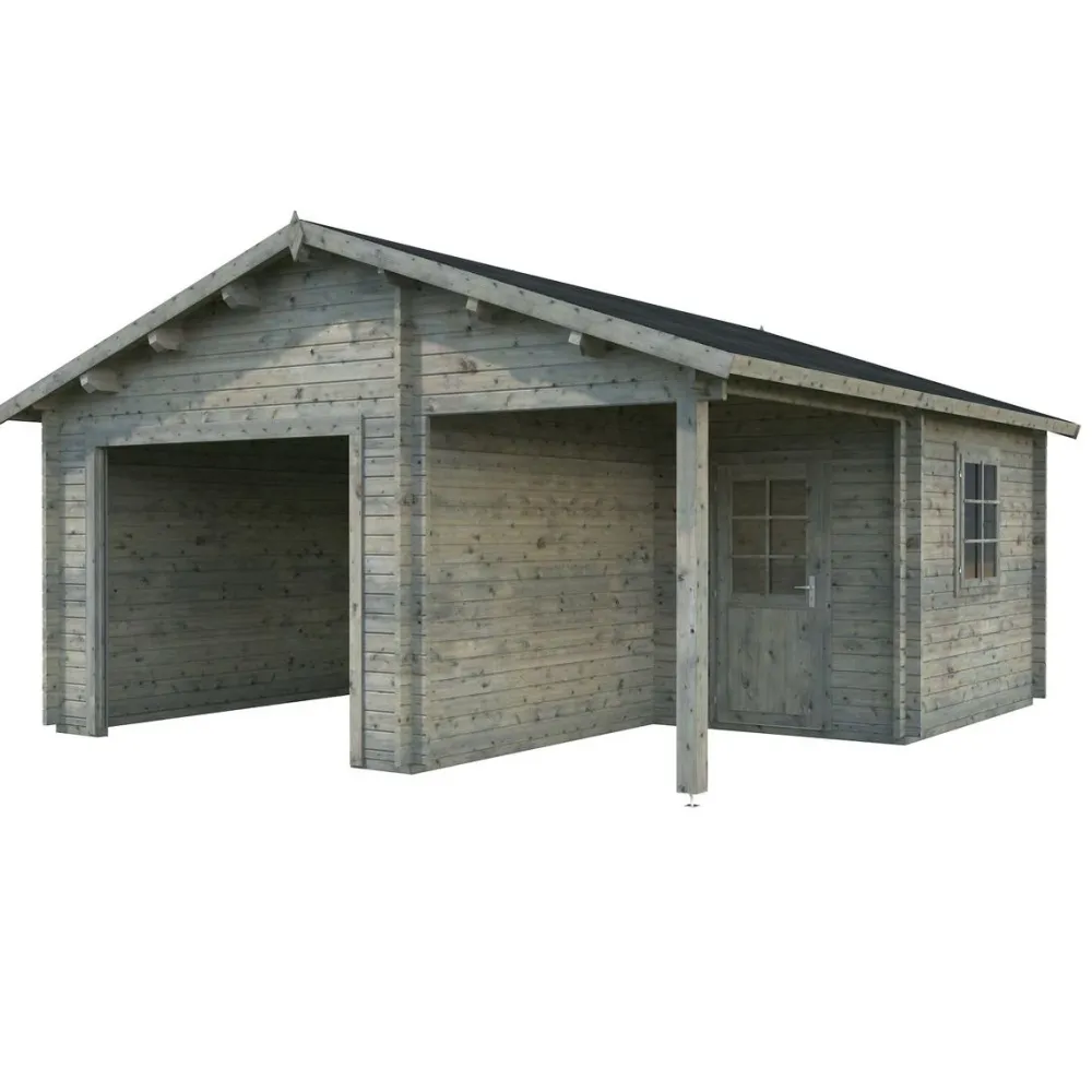 Autotalli Roger ilman ovea 21,9+5,2 m²*Palmako New
