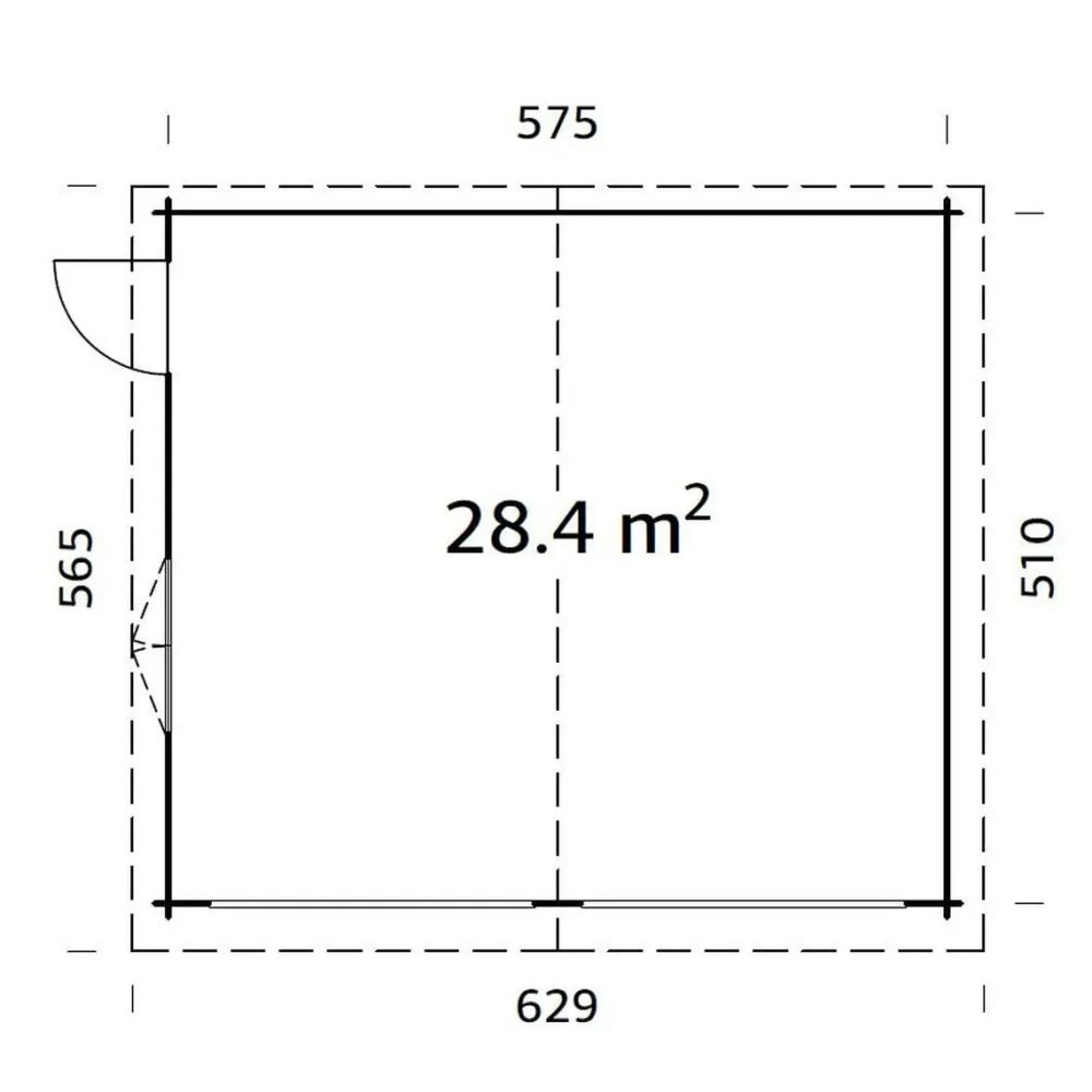Autotalli Roger ilman ovea 28,4 m²*Palmako Discount