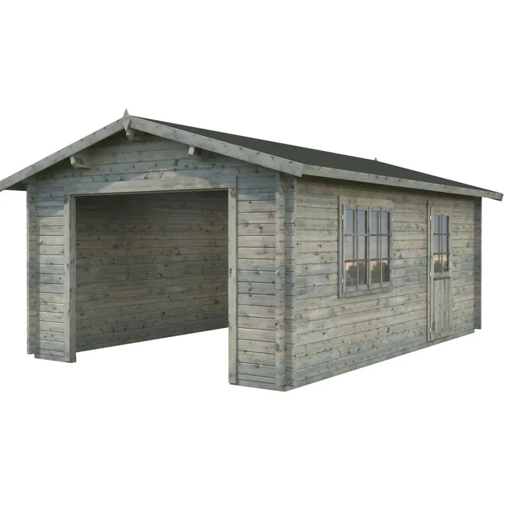 Discount Autotalli Roger, ilman ovea, 19m² FR44-3857-8 Autotallit Ilman Rakennuslupaa