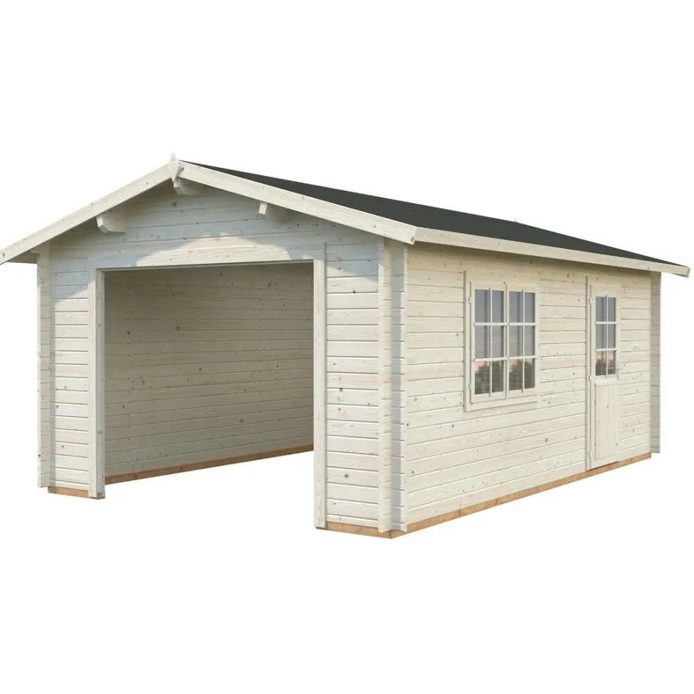 Discount Autotalli Roger, ilman ovea, 19m² FR44-3857-8 Autotallit Ilman Rakennuslupaa
