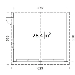 Autotalli Roger nosto-ovella 28,4 m²*Palmako New