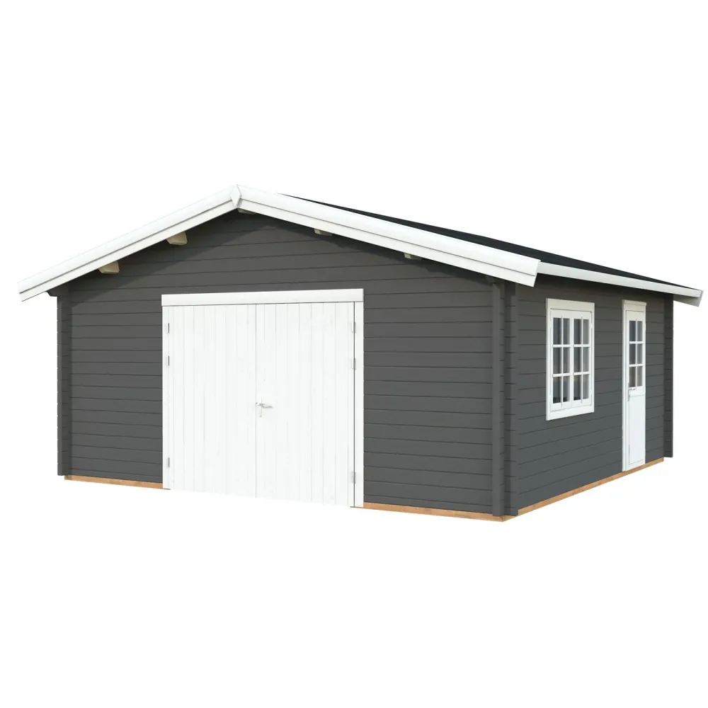 Autotalli Roger, puuovella, 27,7m² FR70-5656-1*Palmako Discount