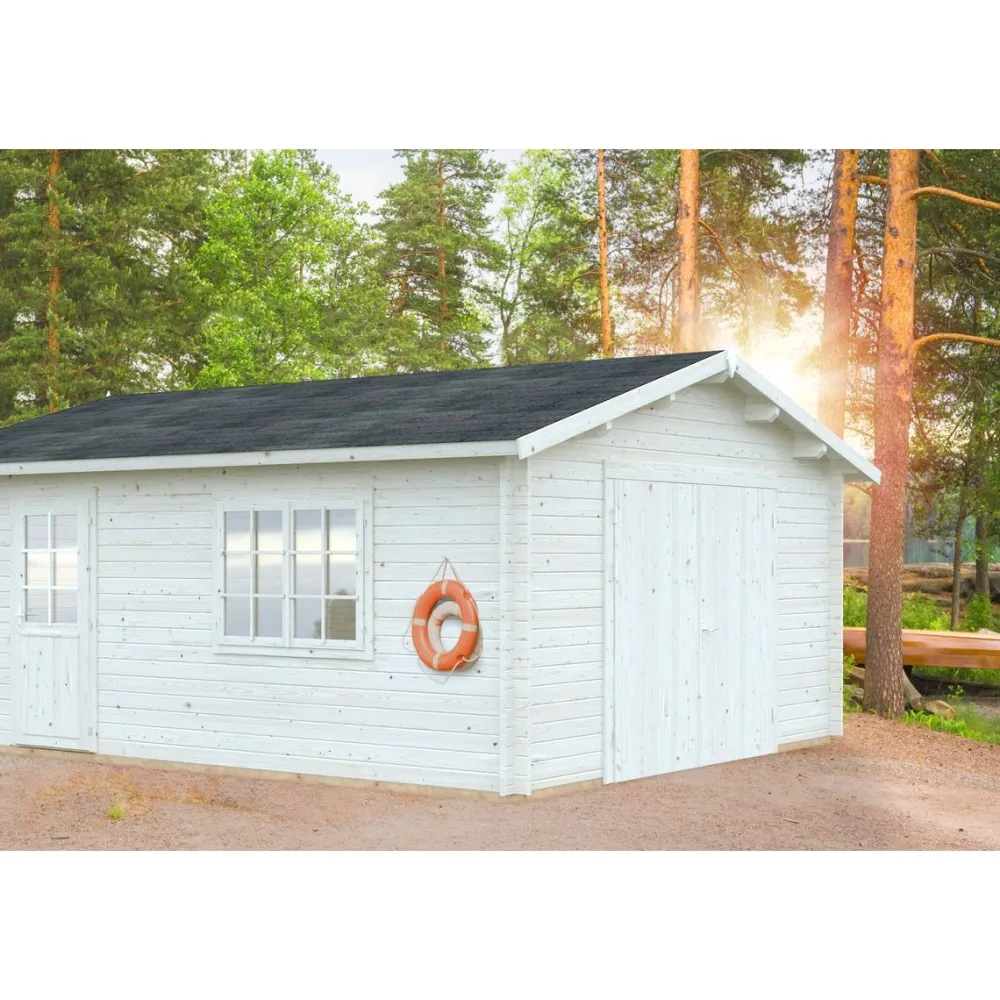 Autotalli Roger, puuovella, 23,9m² FR44-4757-3*Palmako Discount