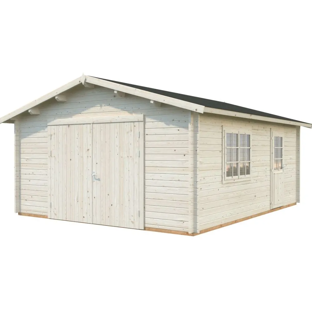 Autotalli Roger, puuovella, 23,9m² FR44-4757-3*Palmako Discount
