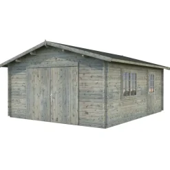 Autotalli Roger, puuovella, 23,9m² FR44-4757-3*Palmako Discount