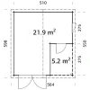 Autotalli Roger puuovella 21,9+5,2 m²*Palmako Sale