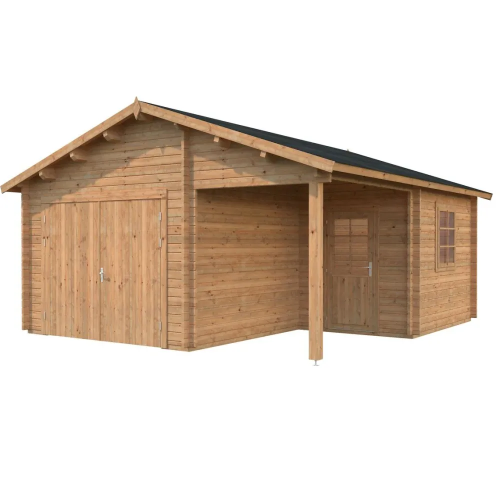 Autotalli Roger puuovella 21,9+5,2 m²*Palmako Sale