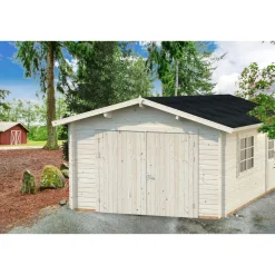 Autotalli Roger, puuovella, 19m² FR44-3857*Palmako Discount