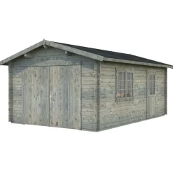 Autotalli Roger, puuovella, 19m² FR44-3857*Palmako Discount