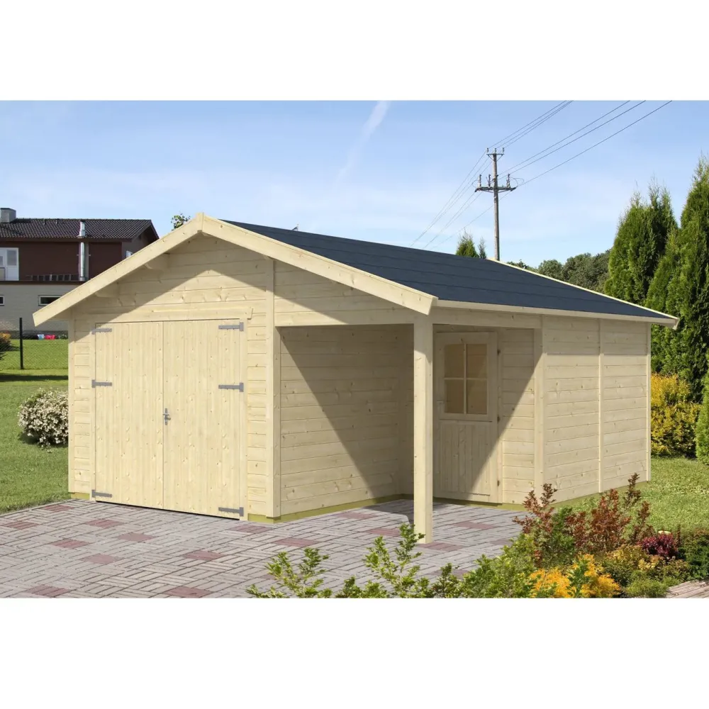 Autotalli Varberg 2 26,3m², puuvalmis*Skan Holz Best