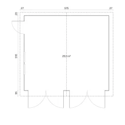 Autotalli D 40, 29.3m²*Tene Sale