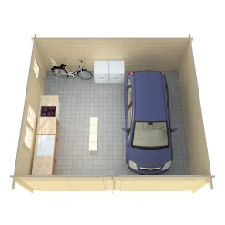 Online Autotalli D 70, 29.3m² Autotallit Ilman Rakennuslupaa|Autotallit Kahdelle Autolle
