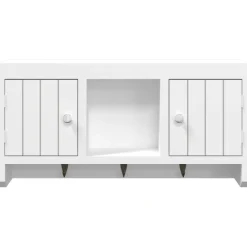 Avainkaappi valkoinen 40x8,5x20 cm tekninen puu ja teräs (50631)*FinePRICE Discount