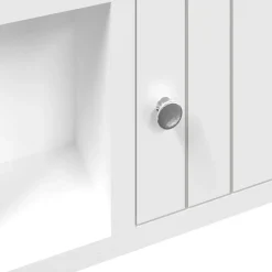 Avainkaappi valkoinen 40x8,5x20 cm tekninen puu ja teräs (50631)*FinePRICE Discount
