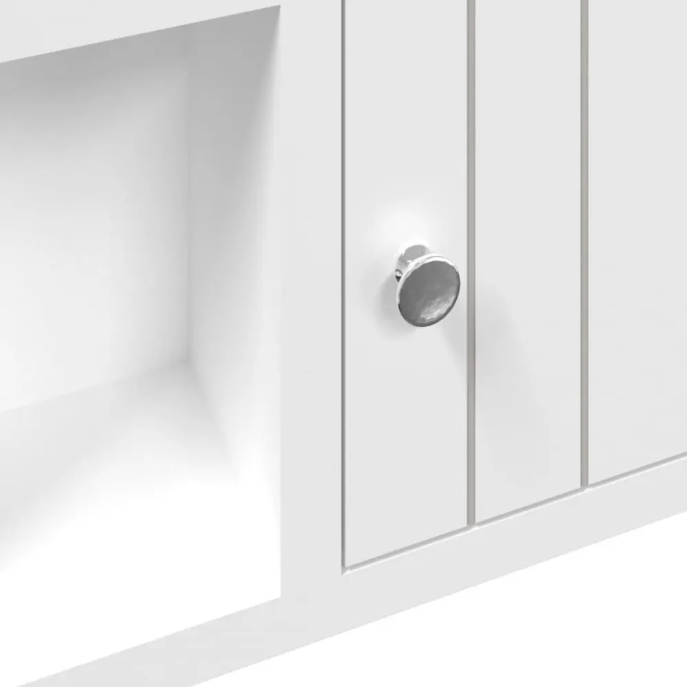 Avainkaappi valkoinen 40x8,5x20 cm tekninen puu ja teräs (50631)*FinePRICE Discount