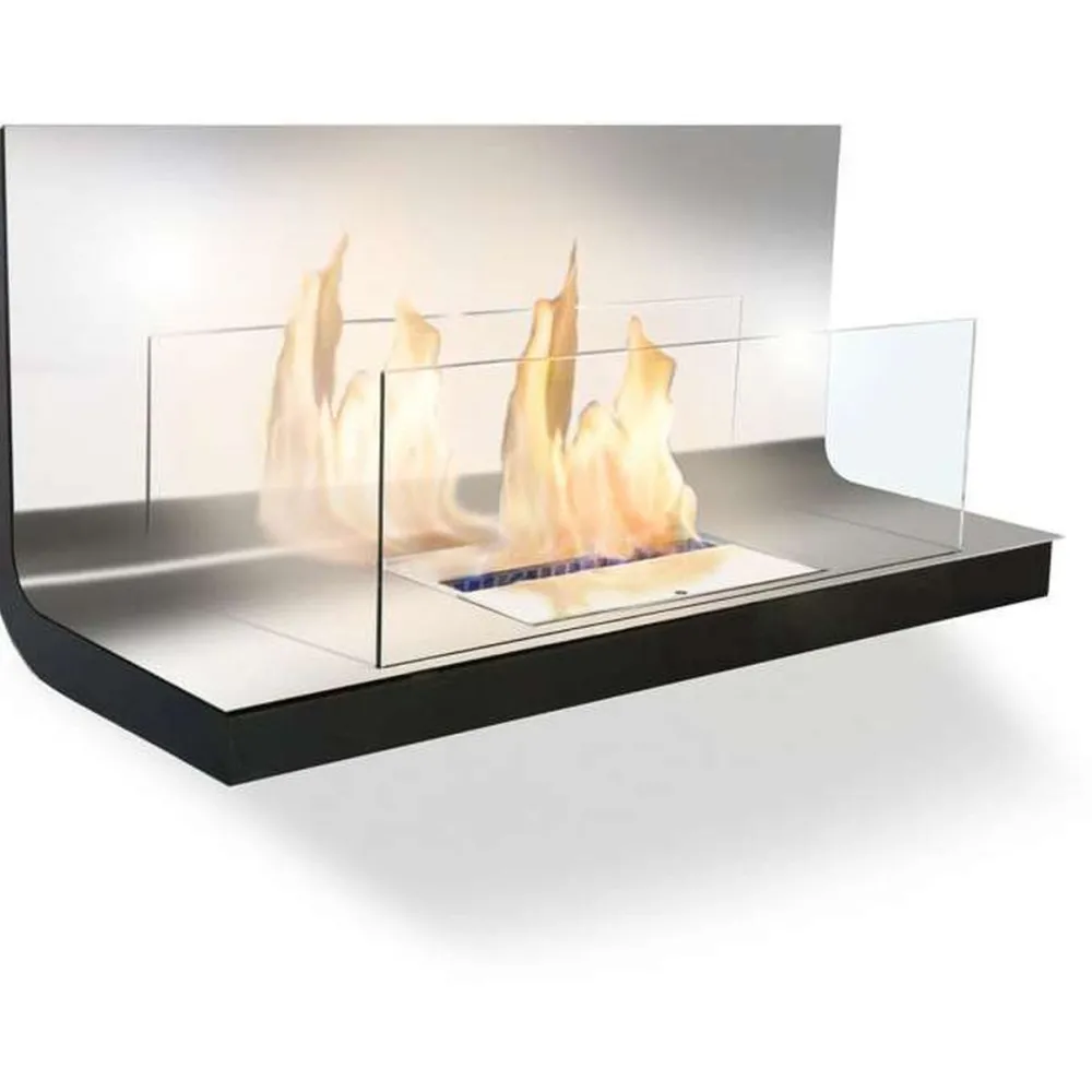 Best Biotakka Wall Flame, 83x46x40cm, rosteri/musta, seinään Sähkö- Ja Biotakat