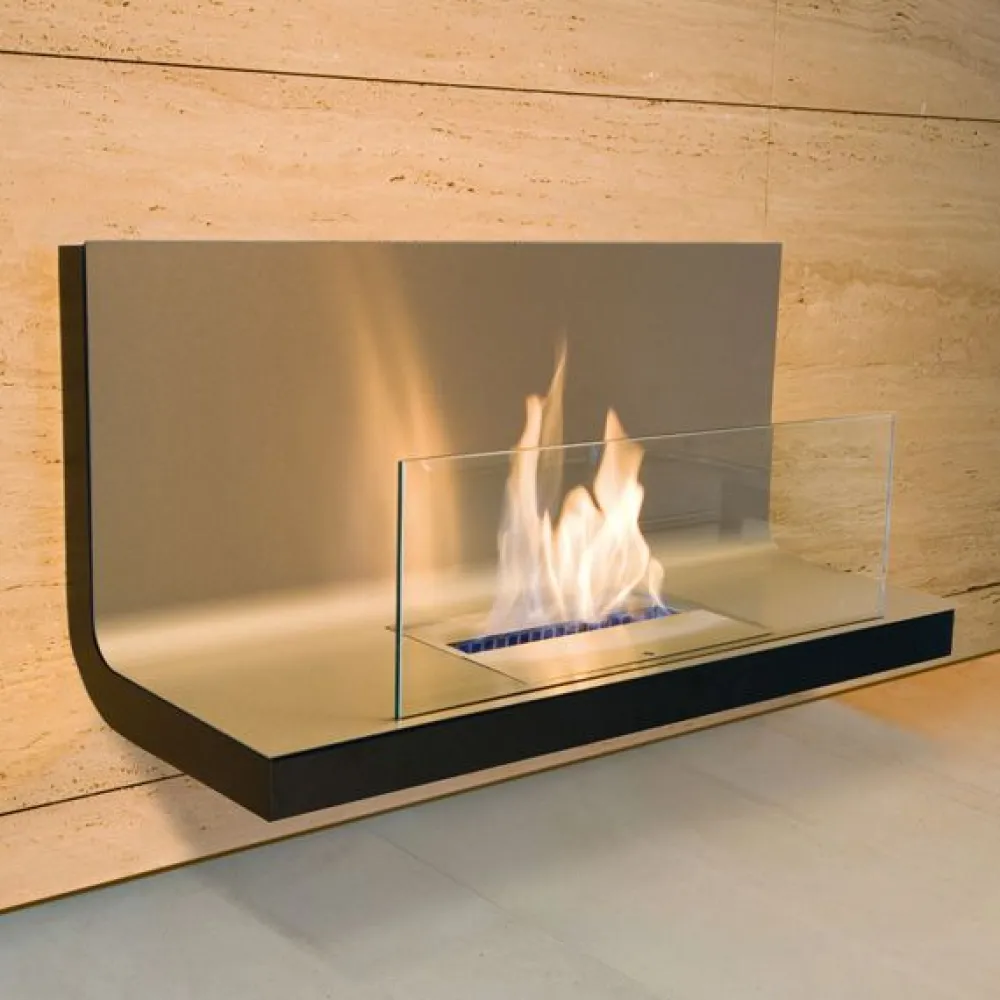 Best Biotakka Wall Flame, 83x46x40cm, rosteri/musta, seinään Sähkö- Ja Biotakat
