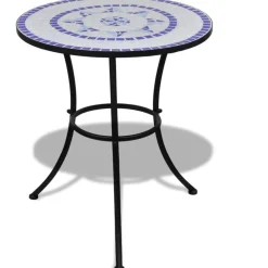 Bistrokalustesarja 3-osainen mosaiikki sininen ja valkoinen*FinePRICE Clearance