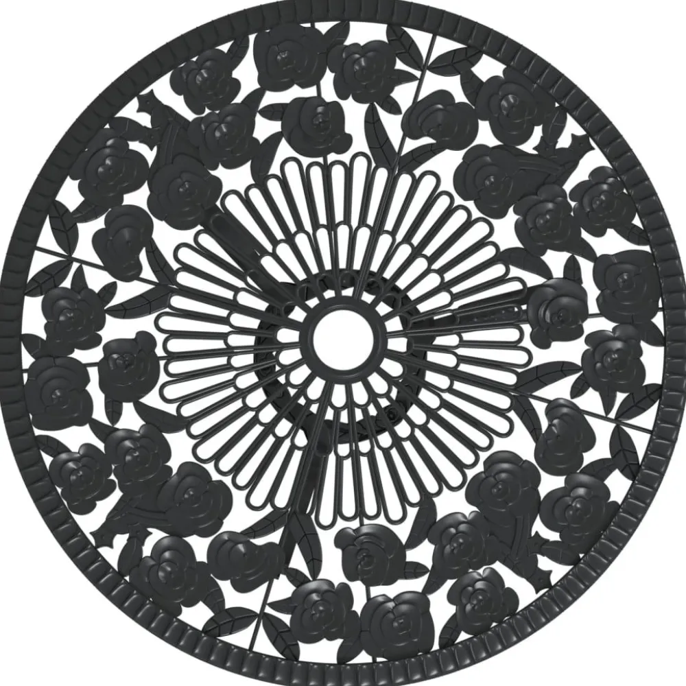 Clearance Bistrosarja 3-osainen valualumiini musta (17739) Parvekekalusteet