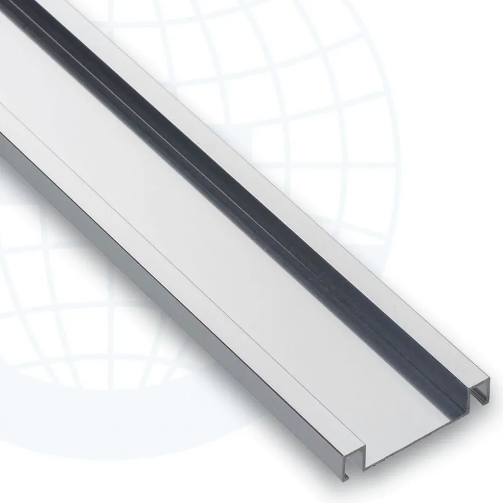 Boordilistan pohjaprofiili mosaiikille rst 227s, 52mm x 2.5m, kiiltävä teräs*Euroshrink Hot