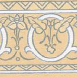 Clearance Boordi Mormorstid 4838-3, ornamentti, keltainen Paperitapetit
