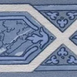 Hot Boordi Mormorstid 4839-4, graafinen/geometrinen, vanhan ajan, sininen Paperitapetit