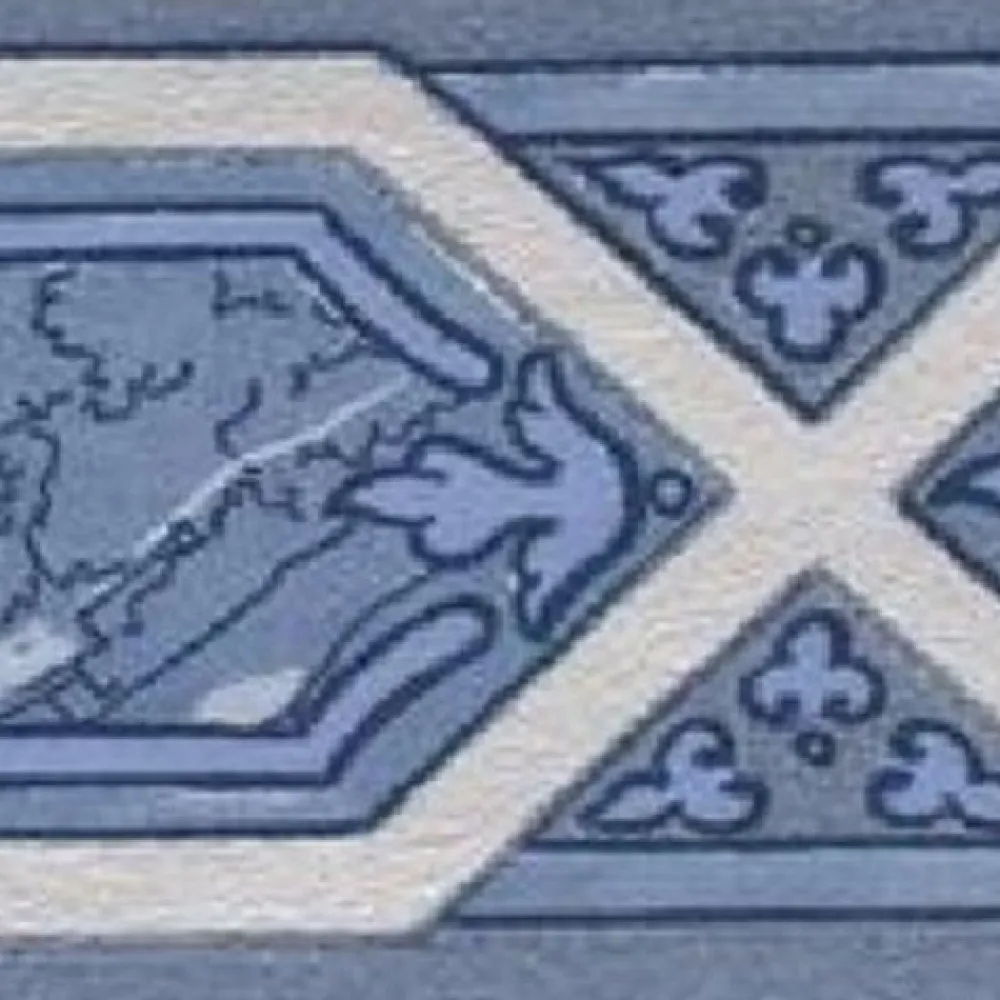 Hot Boordi Mormorstid 4839-4, graafinen/geometrinen, vanhan ajan, sininen Paperitapetit