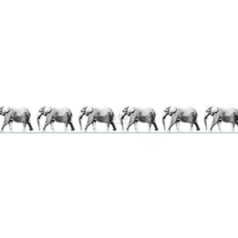 Boordi PhotowallXL Elephant 158710, 4000x232,5 mm, eläin, mustavalkoinen*Esta Online