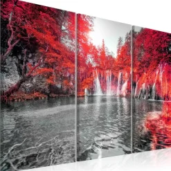 Clearance Canvas-taulu Waterfalls of Ruby Forest, eri kokoja Taulut Ja Kehykset
