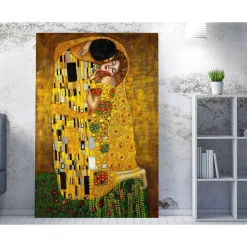 Canvas-taulu Gustav Klimt - The Kiss, 70x100cm, monivärinen*Linento Clearance