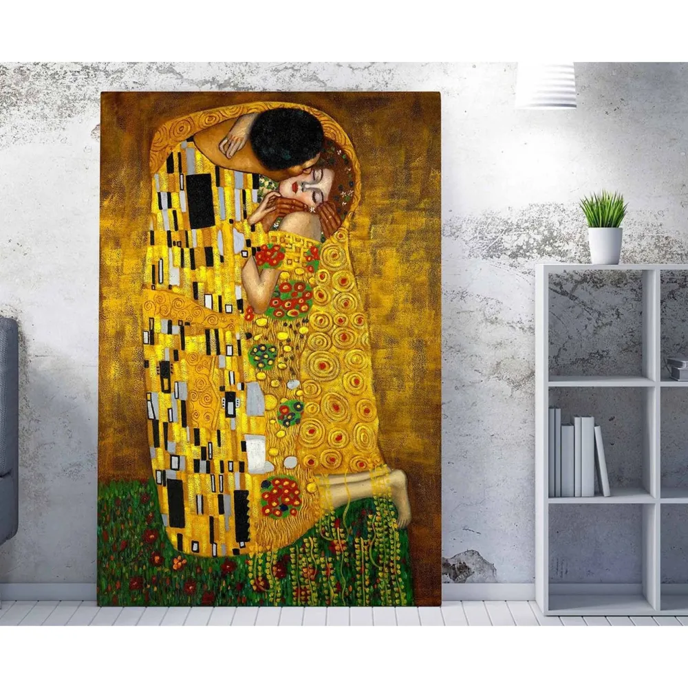 Canvas-taulu Gustav Klimt - The Kiss, 70x100cm, monivärinen*Linento Clearance